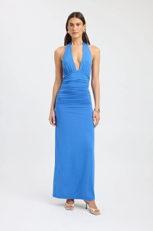 Elenya Robe Longue - Bleu Azur