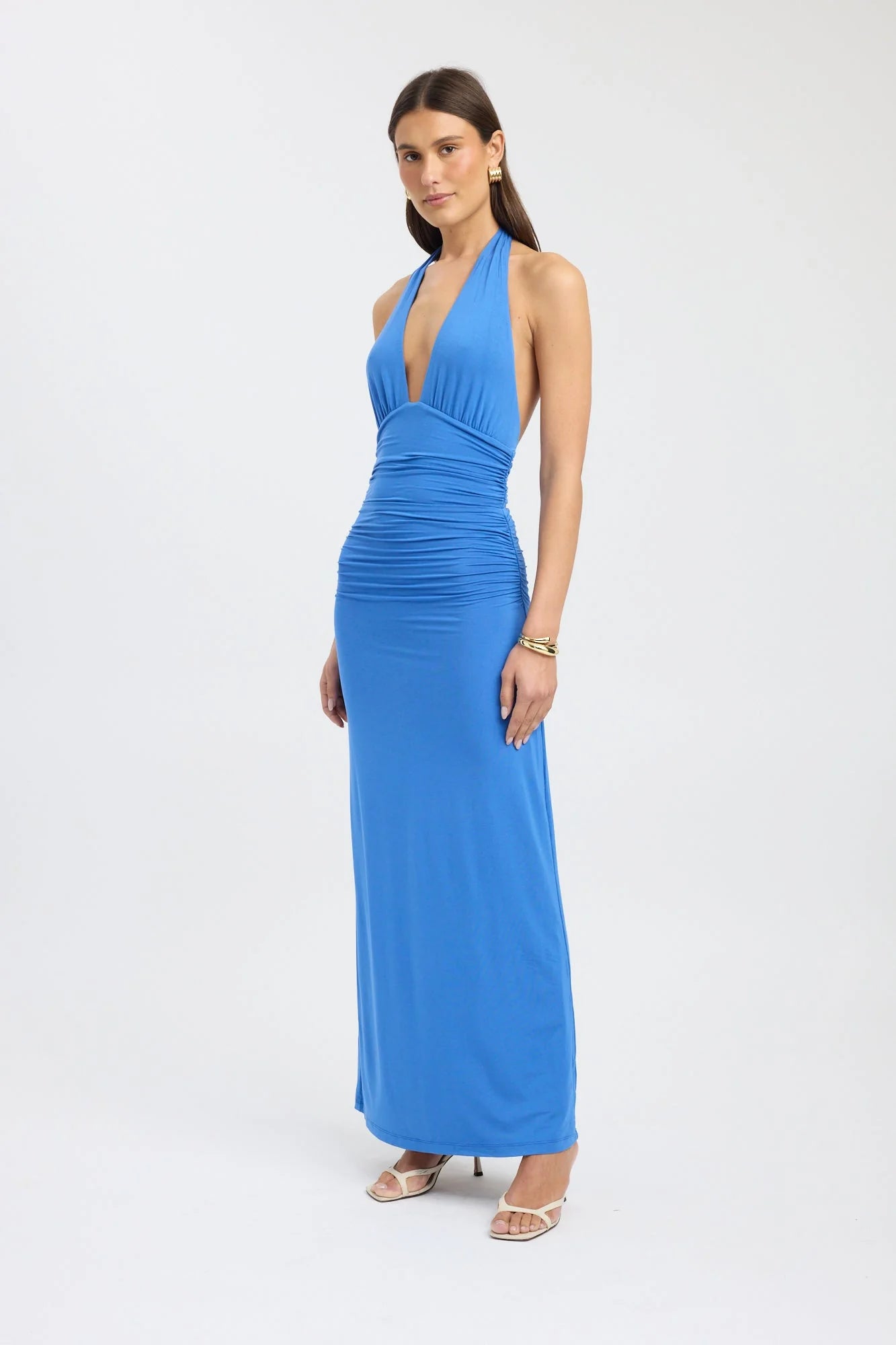 Elenya Robe Longue - Bleu Azur