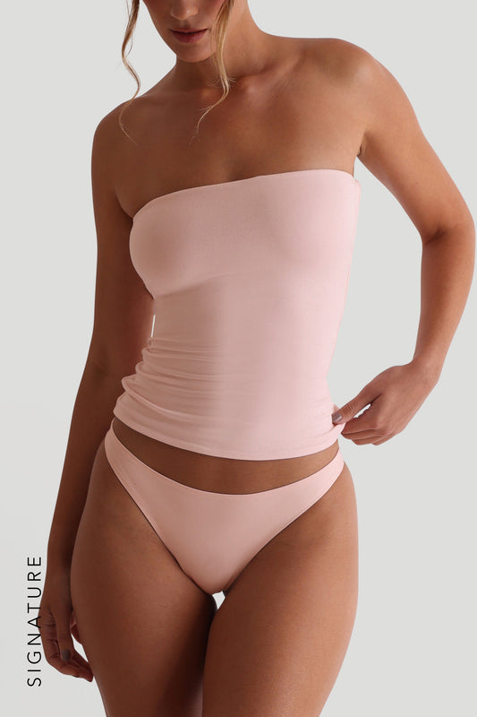 Classic Top Bandeau Long - Rose Clair