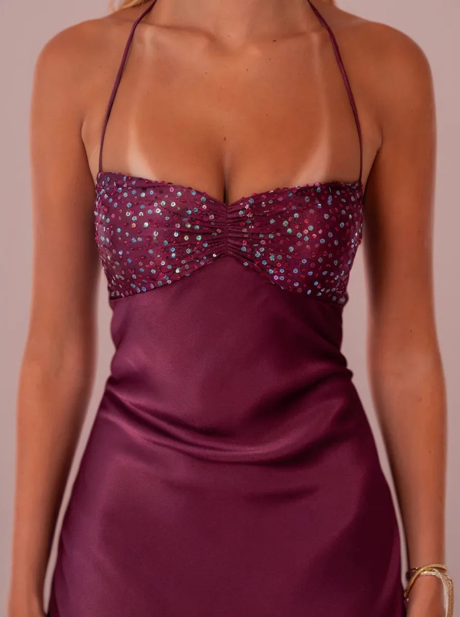 Roxane Maxi Dress — Purple