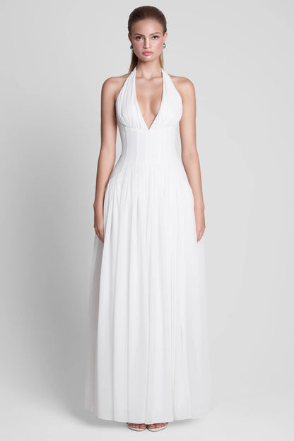 Salomé Long Dress — Milk Ivory