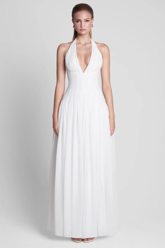 Salomé Long Dress — Milk Ivory