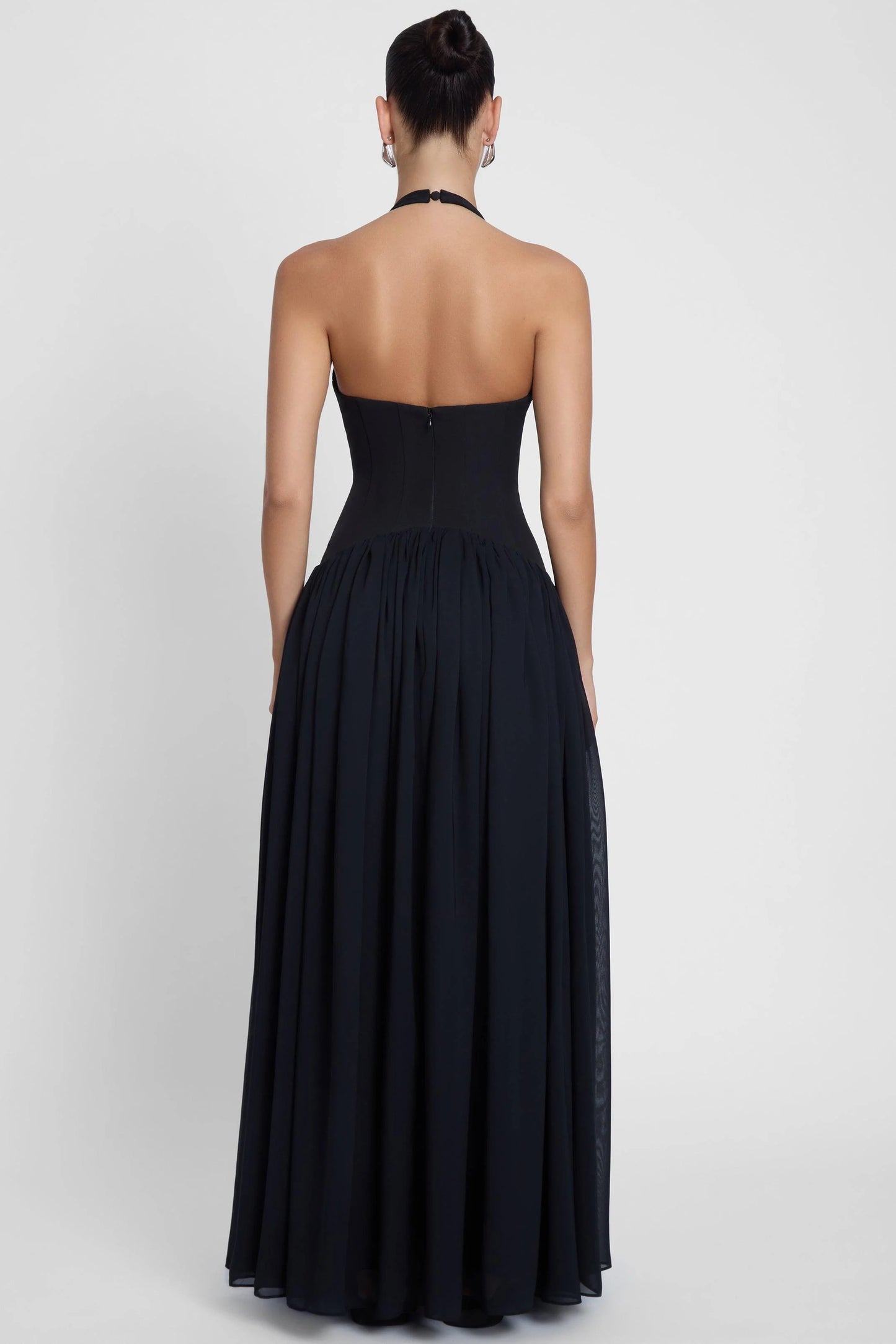 Salomé Long Dress — Ink Black