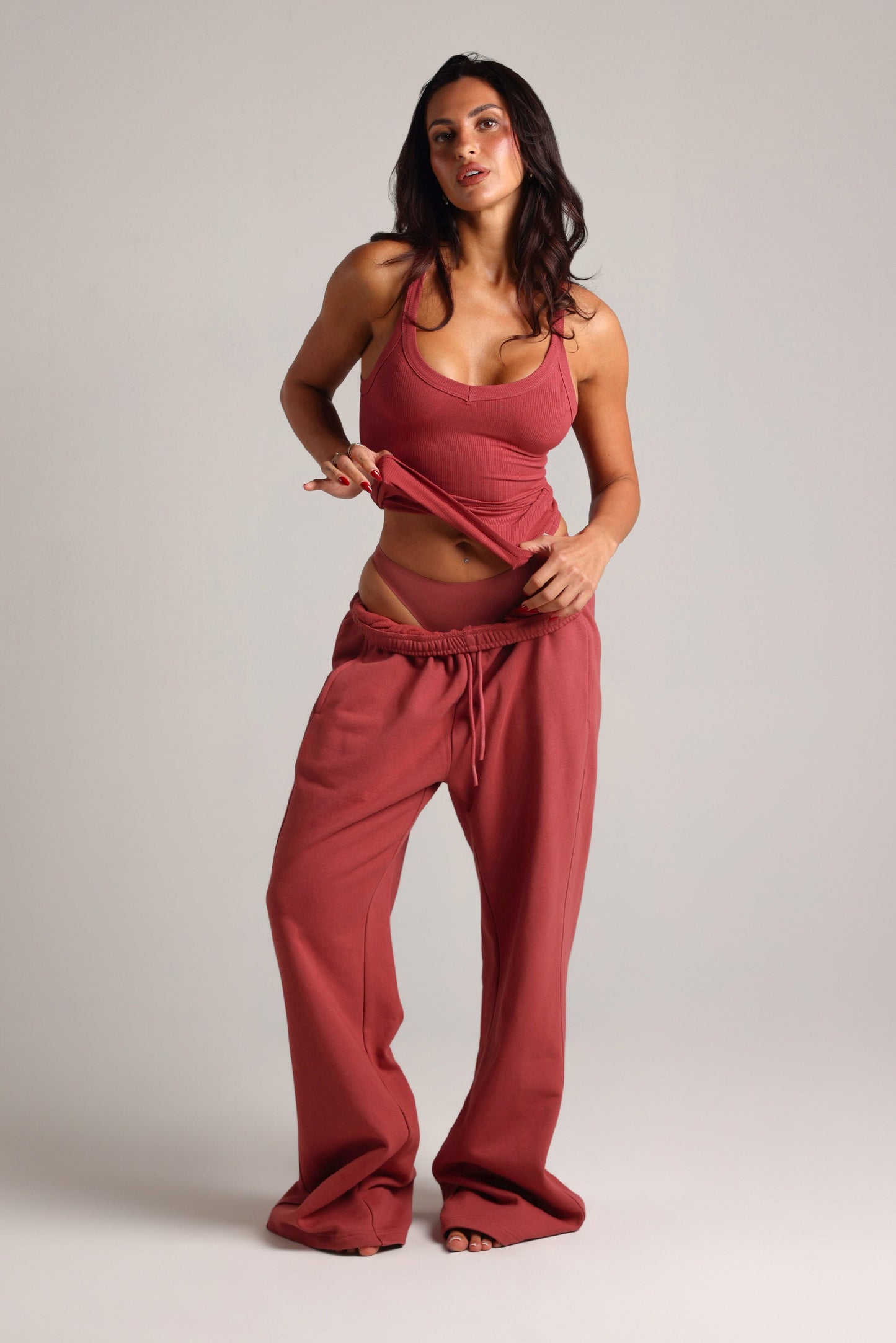 Rounded Plunge Débardeur - Baie Glacée