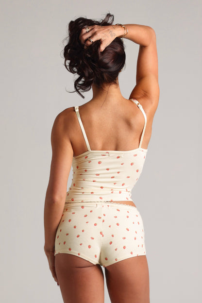 Lace Demi Débardeur - Fraises Et Crème