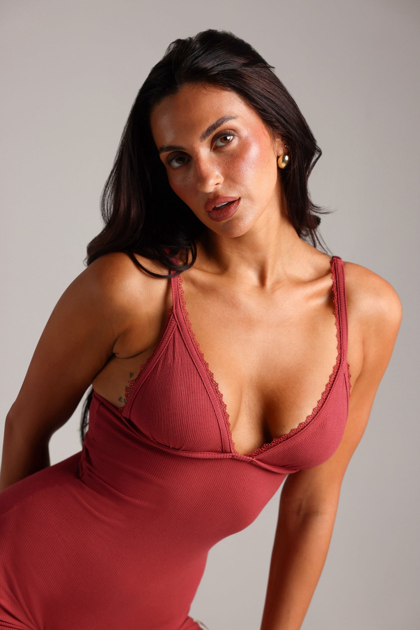 Lace Demi Combishort - Baie