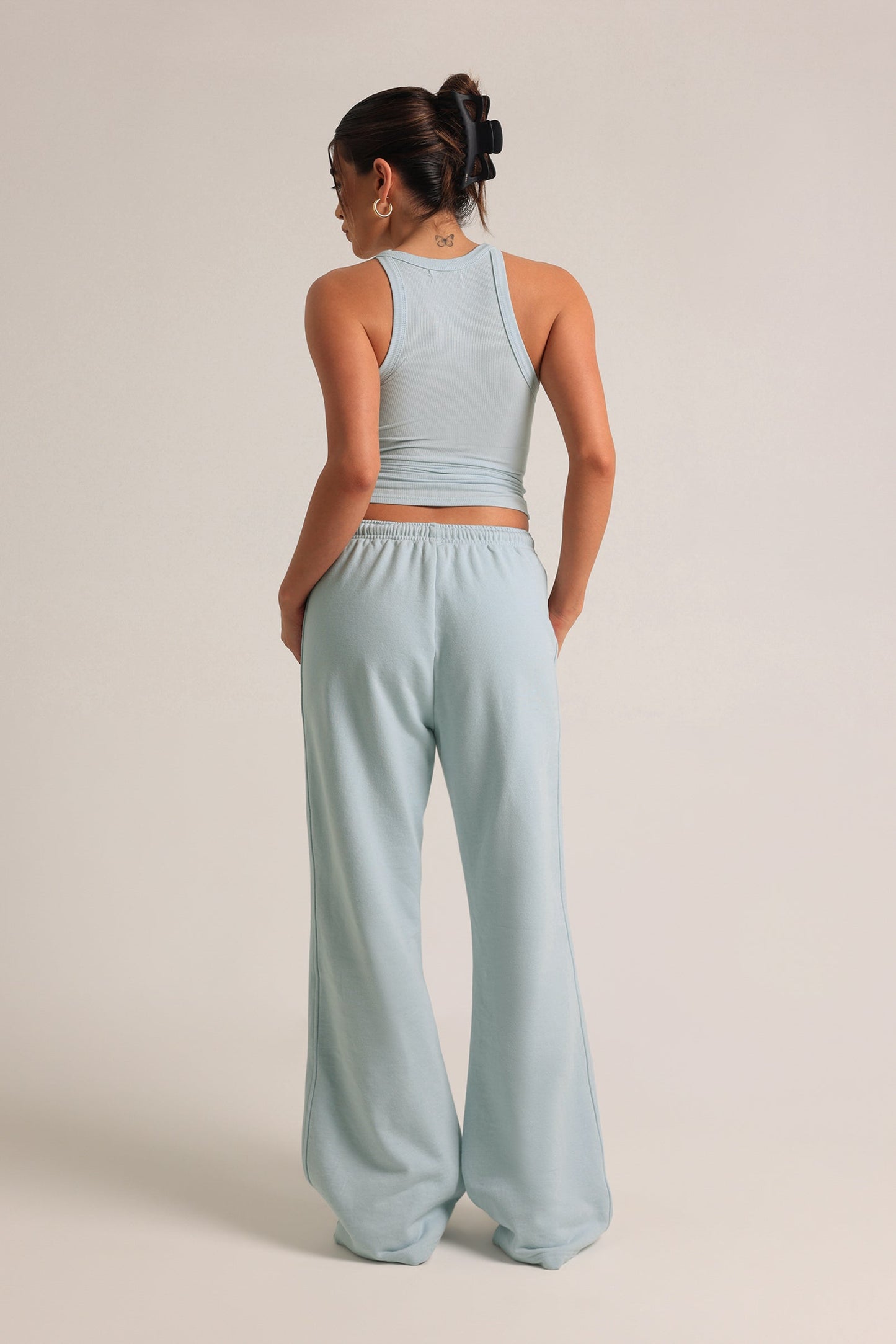 Rounded Plunge Débardeur - Bleu