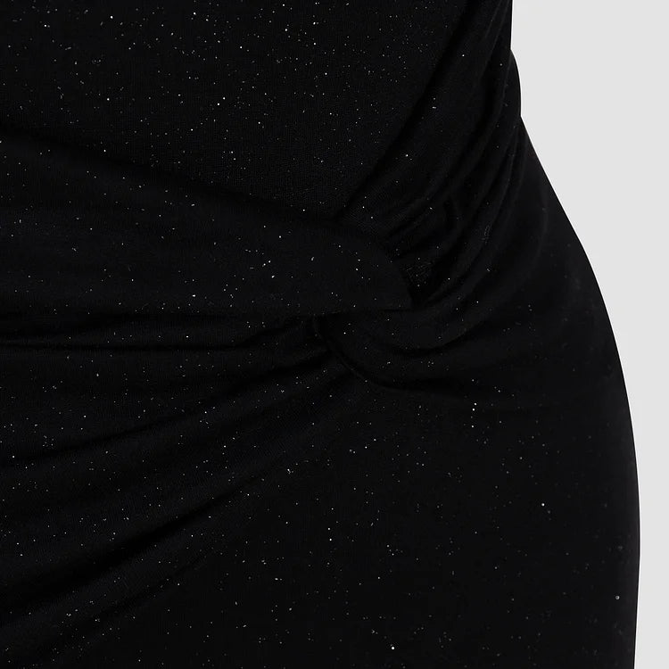 Vestido midi Brittany - Lentejuelas negras