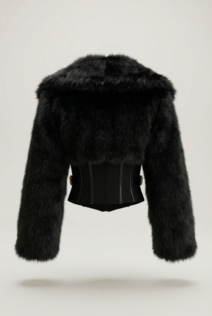 Élisabeth Manteau Court - Noir