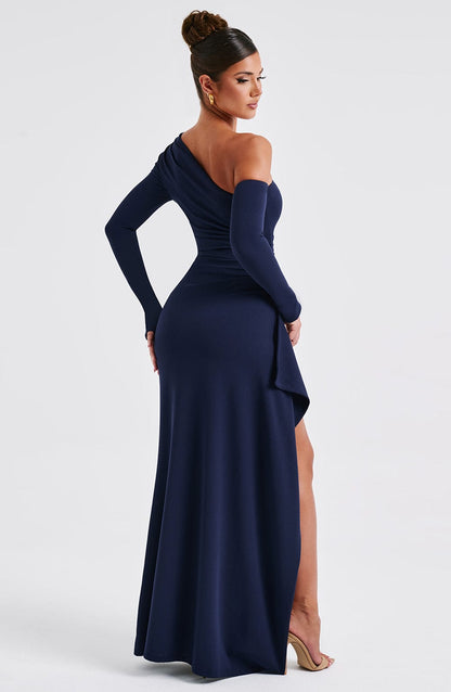 Robe longue Abrielle - Bleu marine