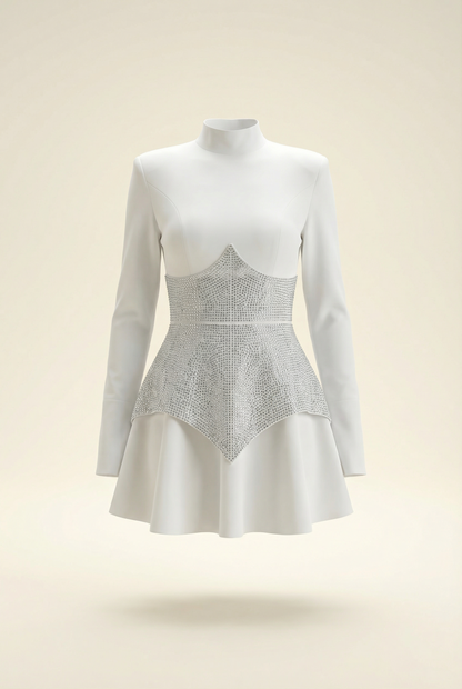 Daphné Robe Courte - Ivoire