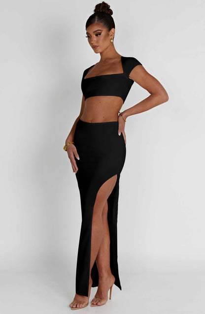 Adorn Maxi Skirt - Black