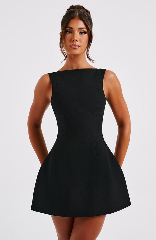 Robe courte Alana - Noir