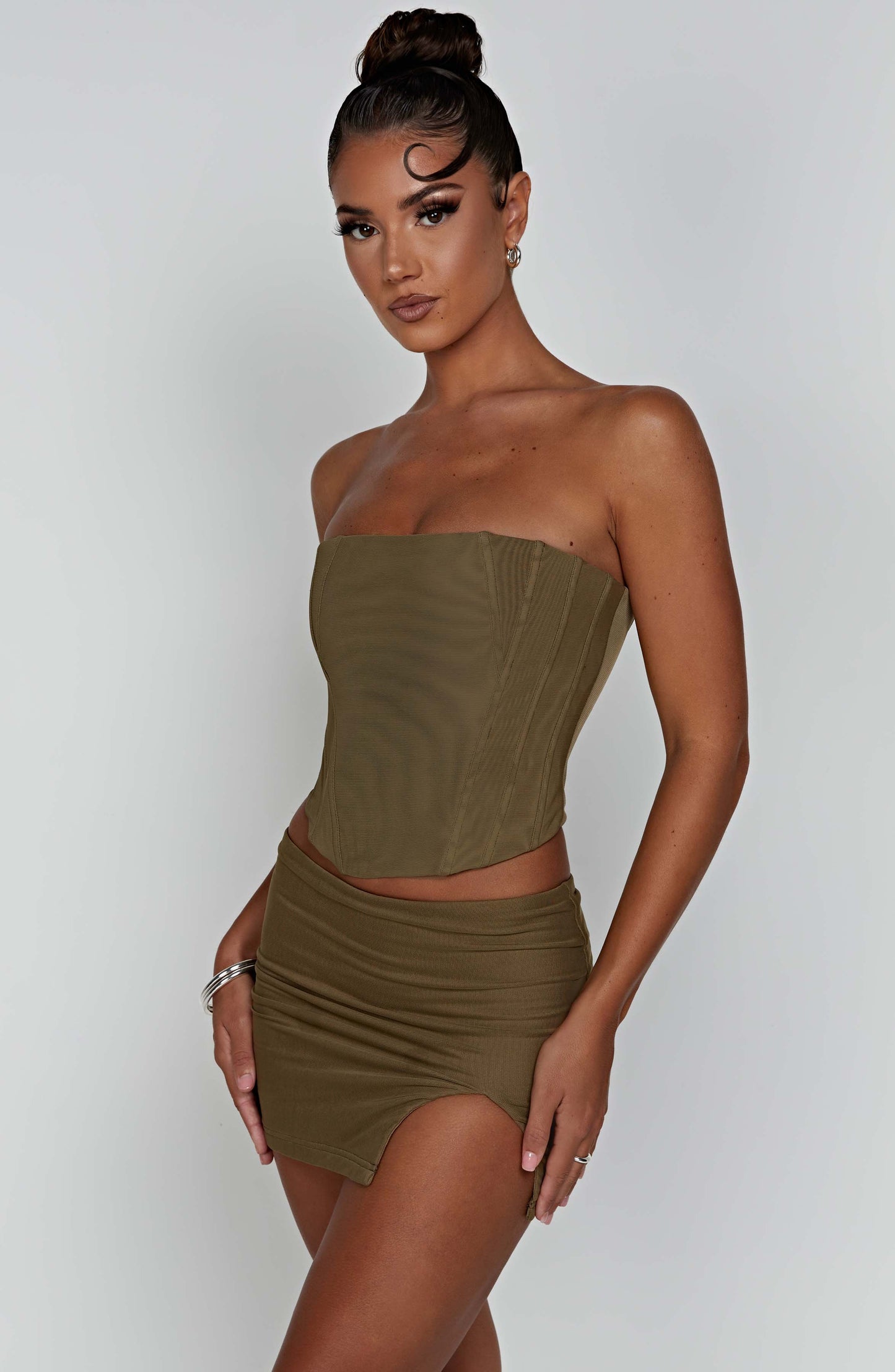 Alina Mini Skirt - Khaki