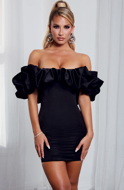 Robe courte Allie - Noir