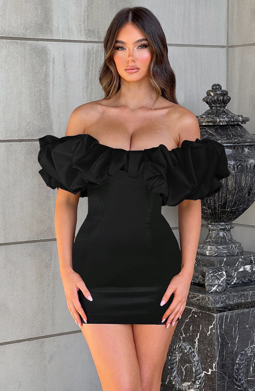 Robe courte Allie - Noir