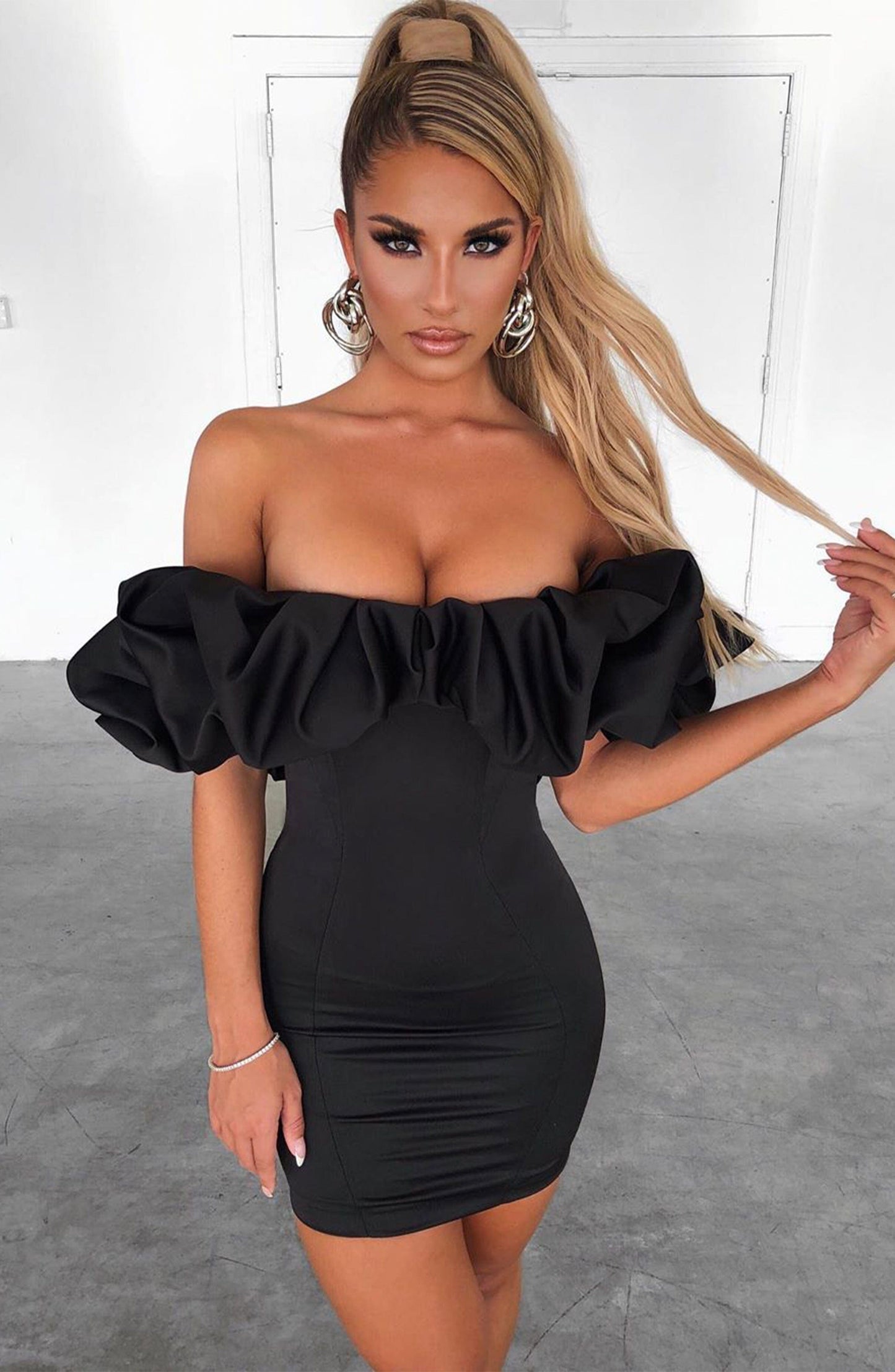 Robe courte Allie - Noir