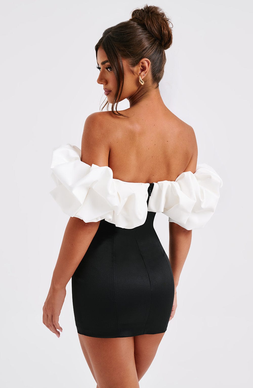 Robe courte Allie - Noir/Blanc