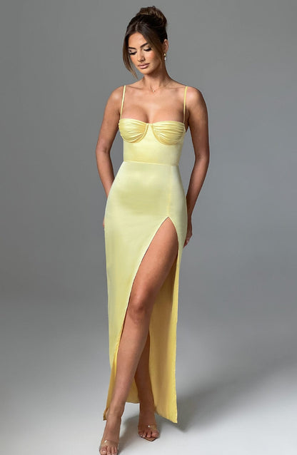 Alora Maxi Dress - Lemon