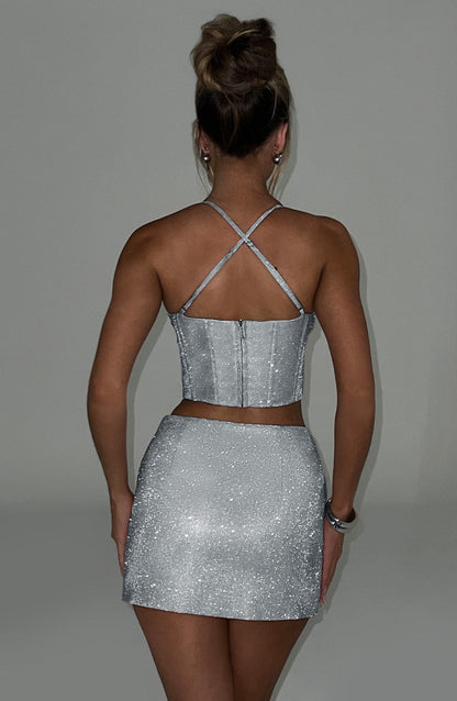 Amadae Corset - Silver Sparkle