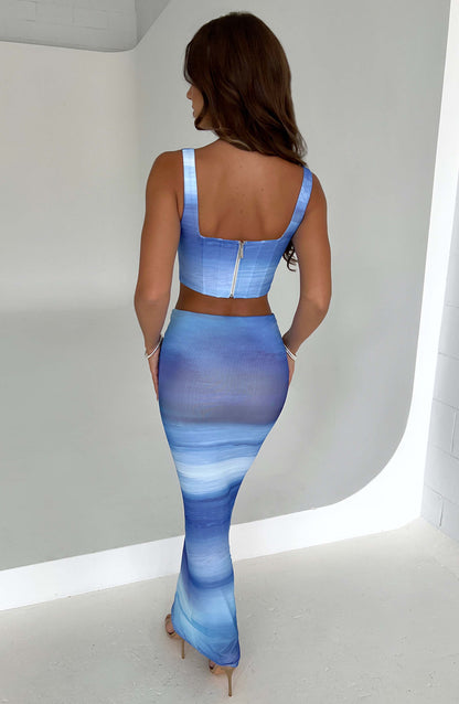 Corset Ambre - Imprimé Blue Haze