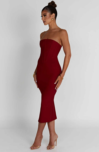 Robe mi-longue Amore - Rouge