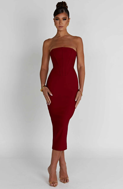 Robe mi-longue Amore - Rouge