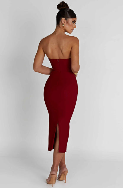 Robe mi-longue Amore - Rouge