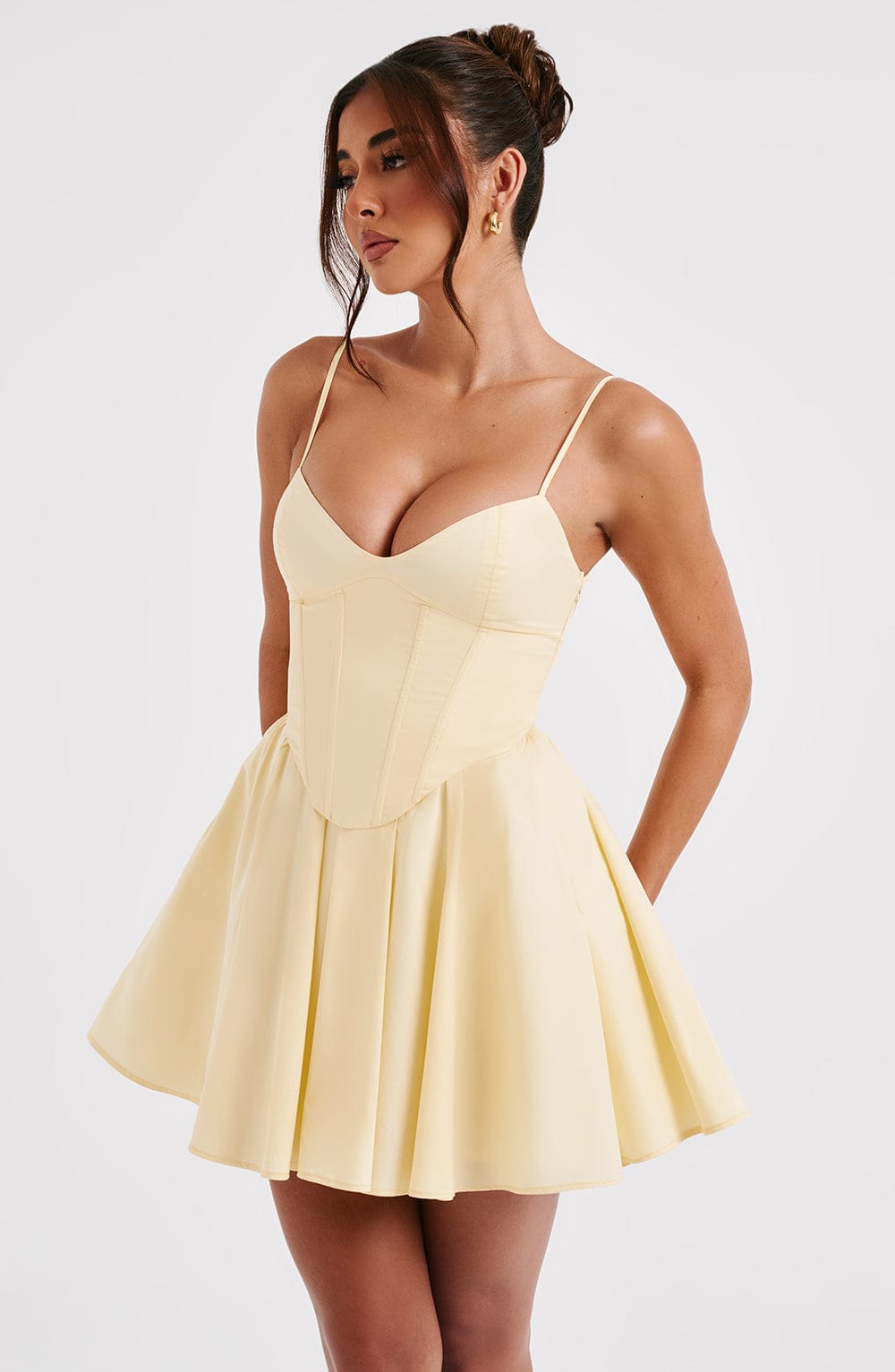 Robe courte Analeigh - Citron