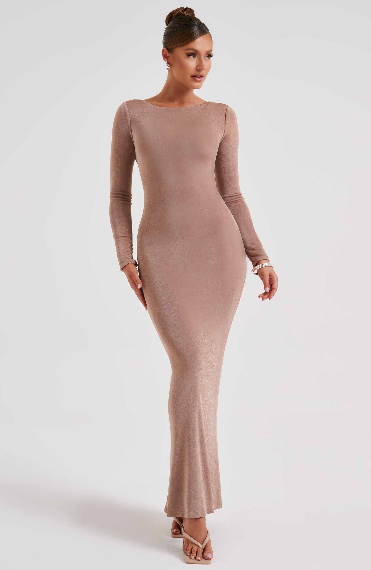 Robe longue Anastassia - Chocolat