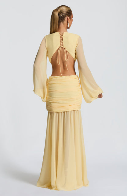 Andrina Robe Longue - Citron