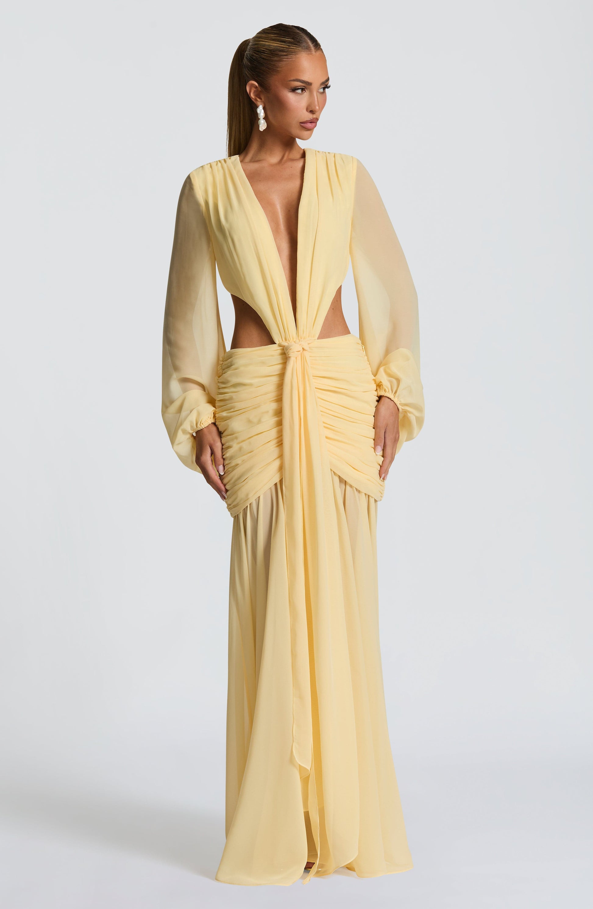 andrina maxi dress ANDRINA EMBELLISHED GOWN in PEARL BLUSH MULTI