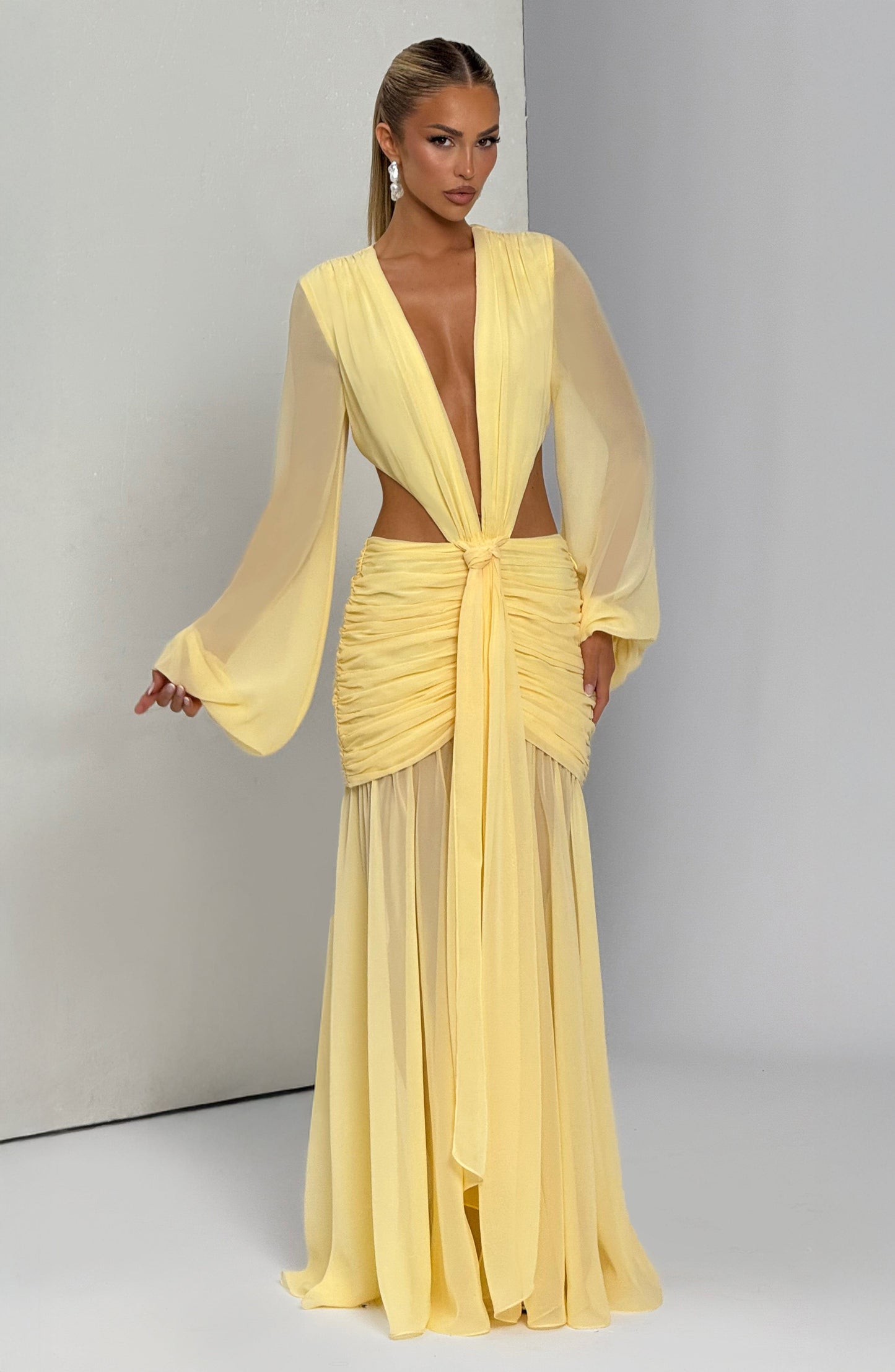 Andrina Robe Longue - Citron