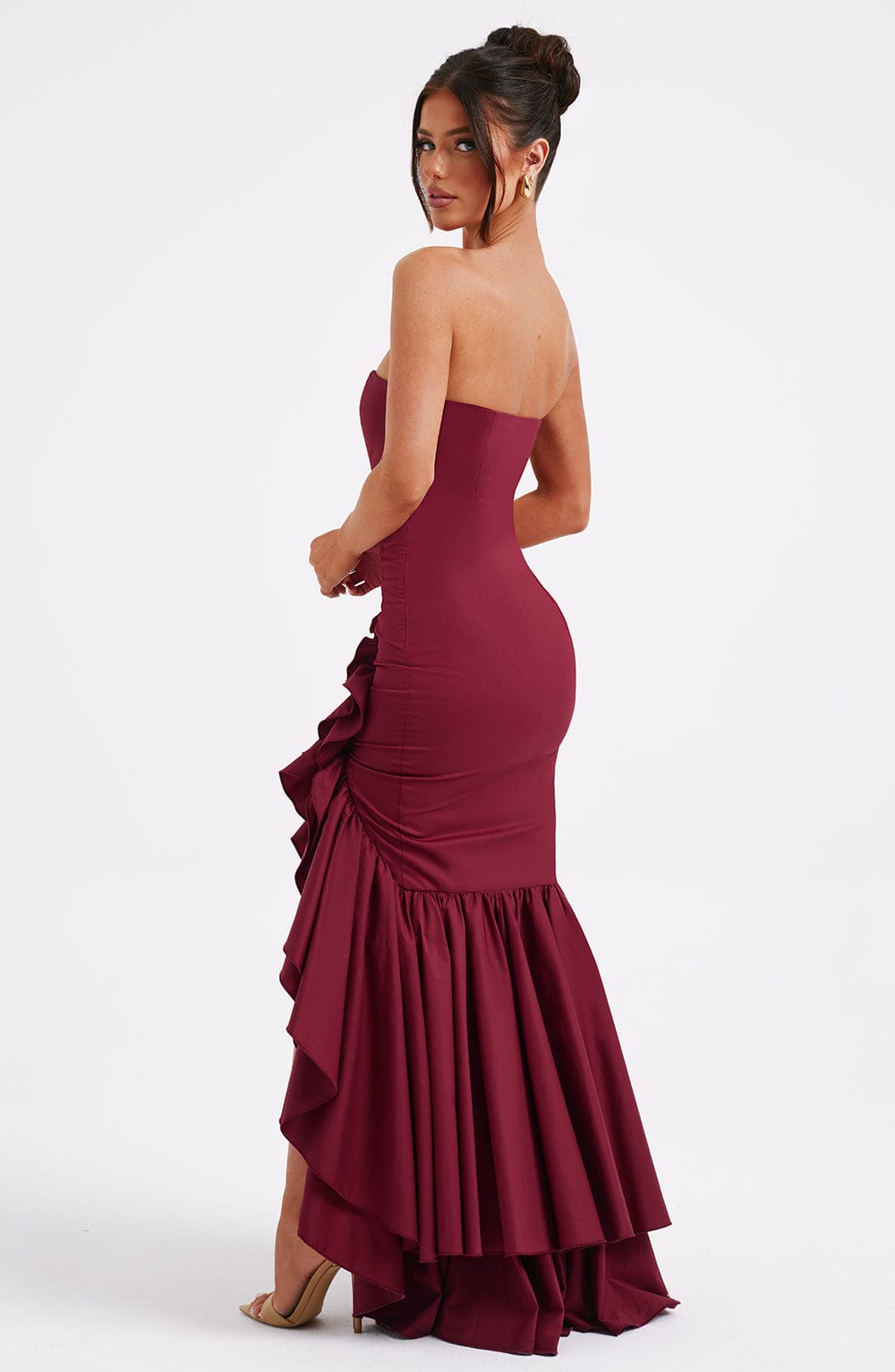 Robe longue Angelina - Bordeaux