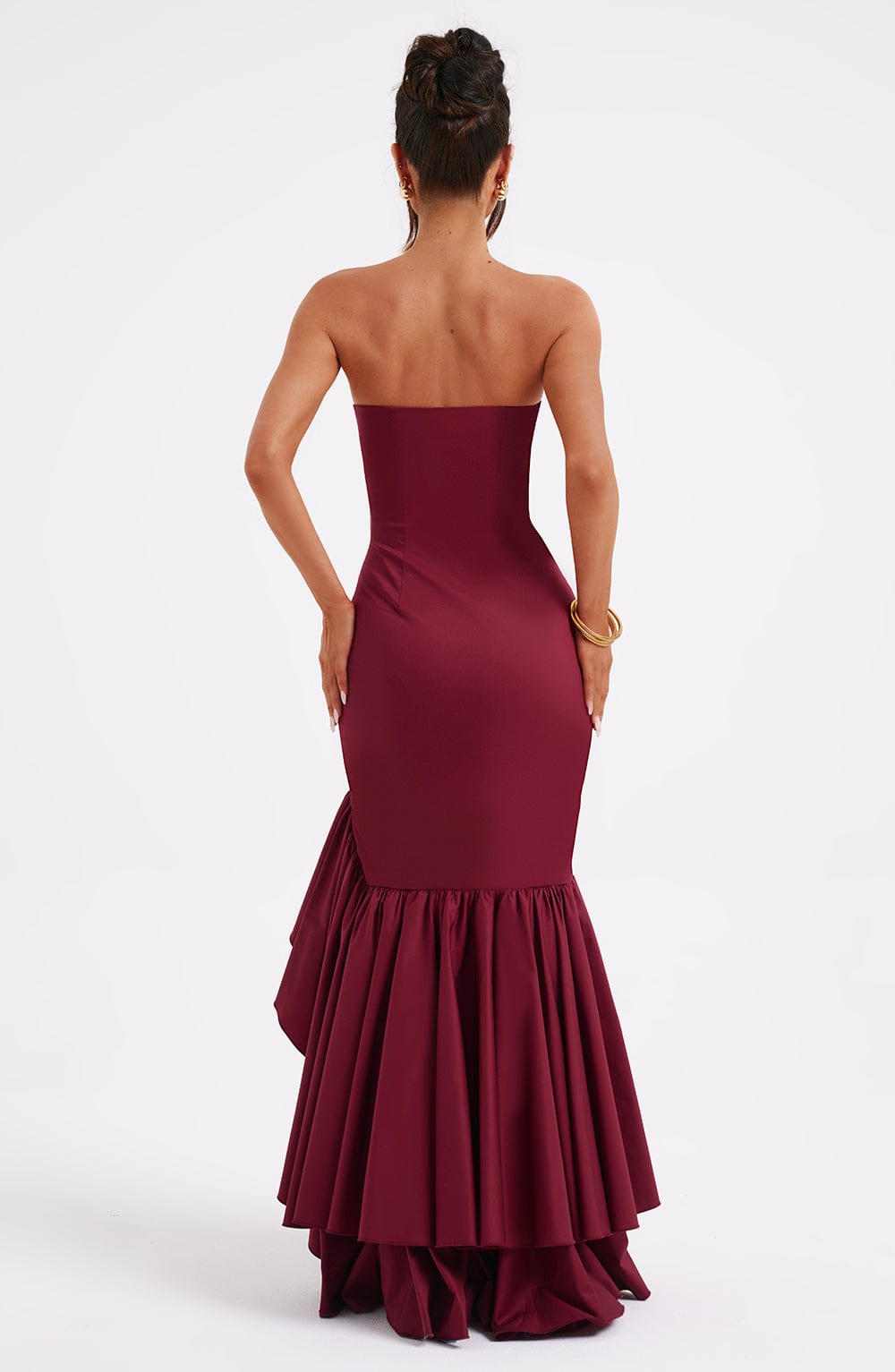 Robe longue Angelina - Bordeaux