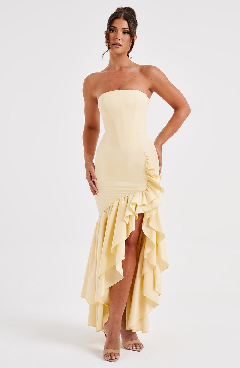 Robe longue Angelina - Citron