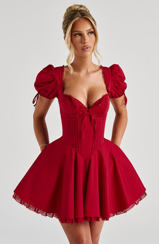 Robe courte Annie - Rouge