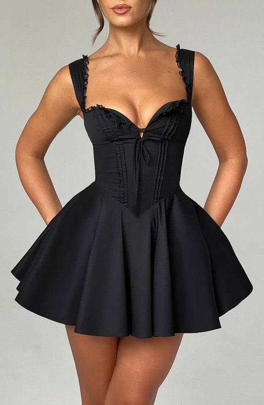 Antonella Mini Dress - Black