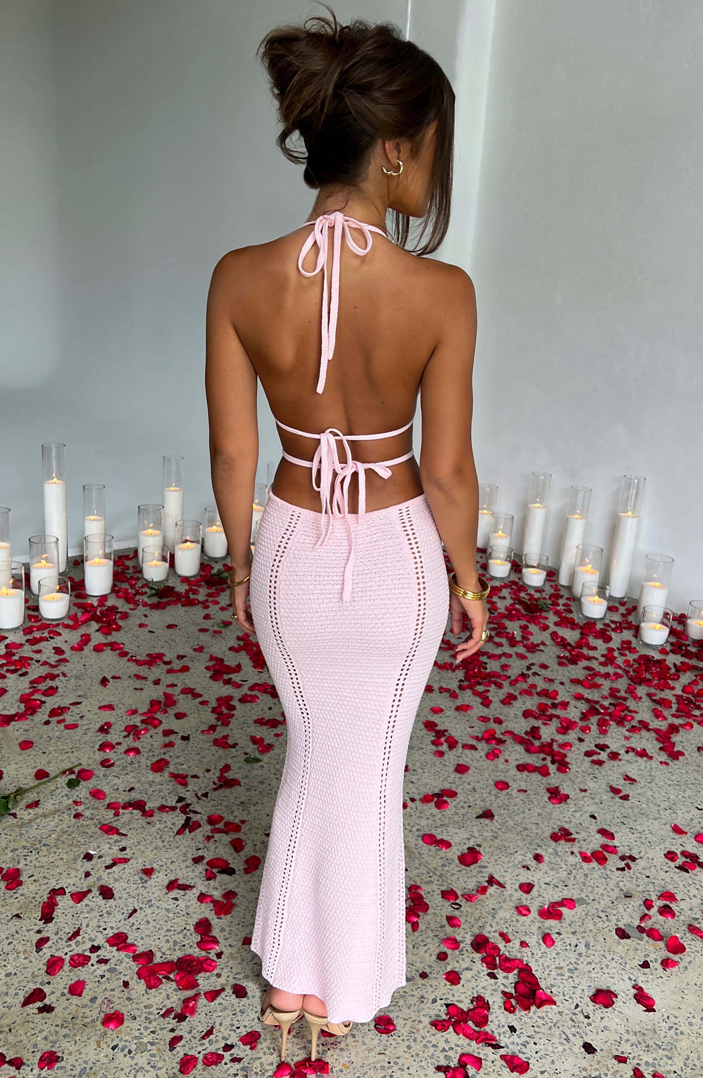 Robe longue Arabella - Blush