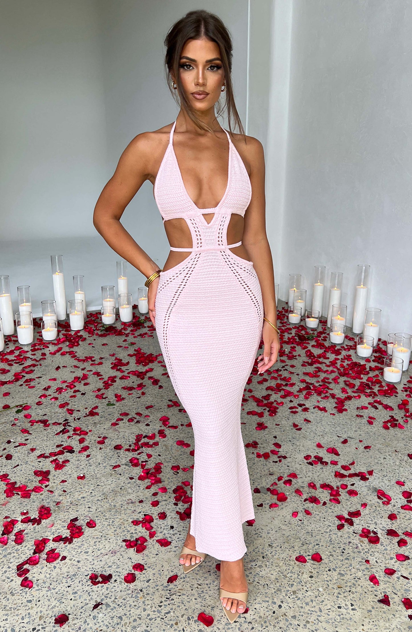 Robe longue Arabella - Blush