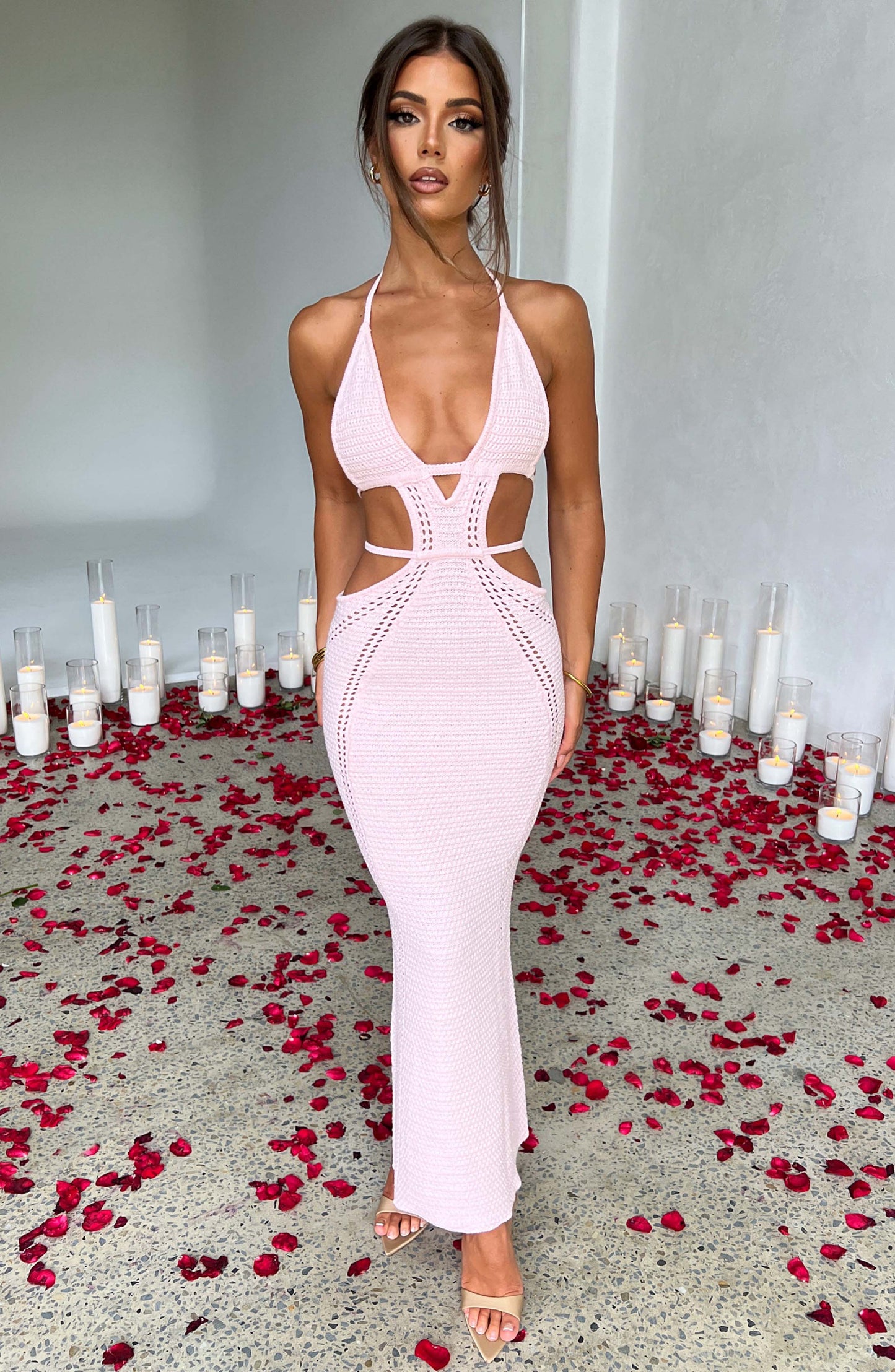 Robe longue Arabella - Blush