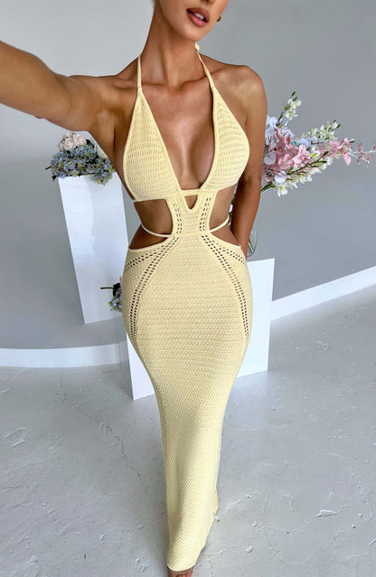 Robe longue Arabella - Citron