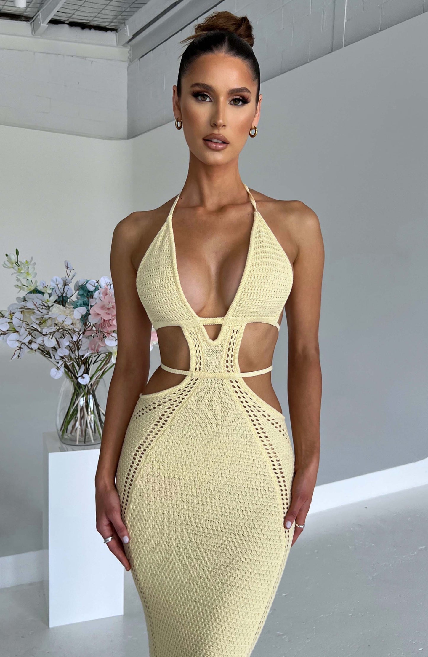 Robe longue Arabella - Citron