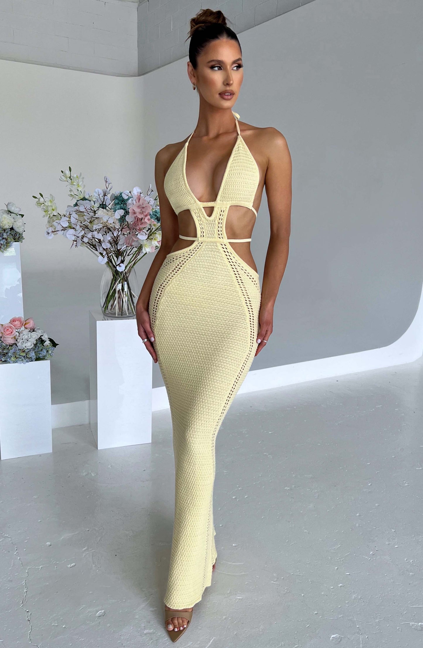 Robe longue Arabella - Citron