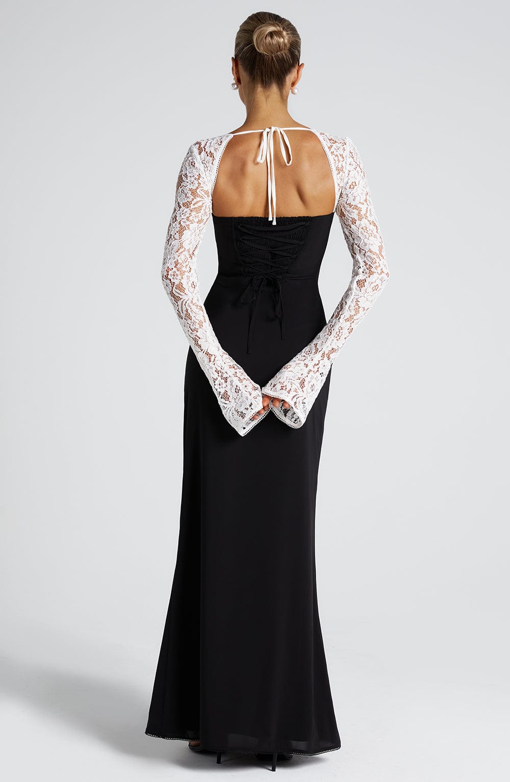 Robe longue Aria - Noir/Blanc