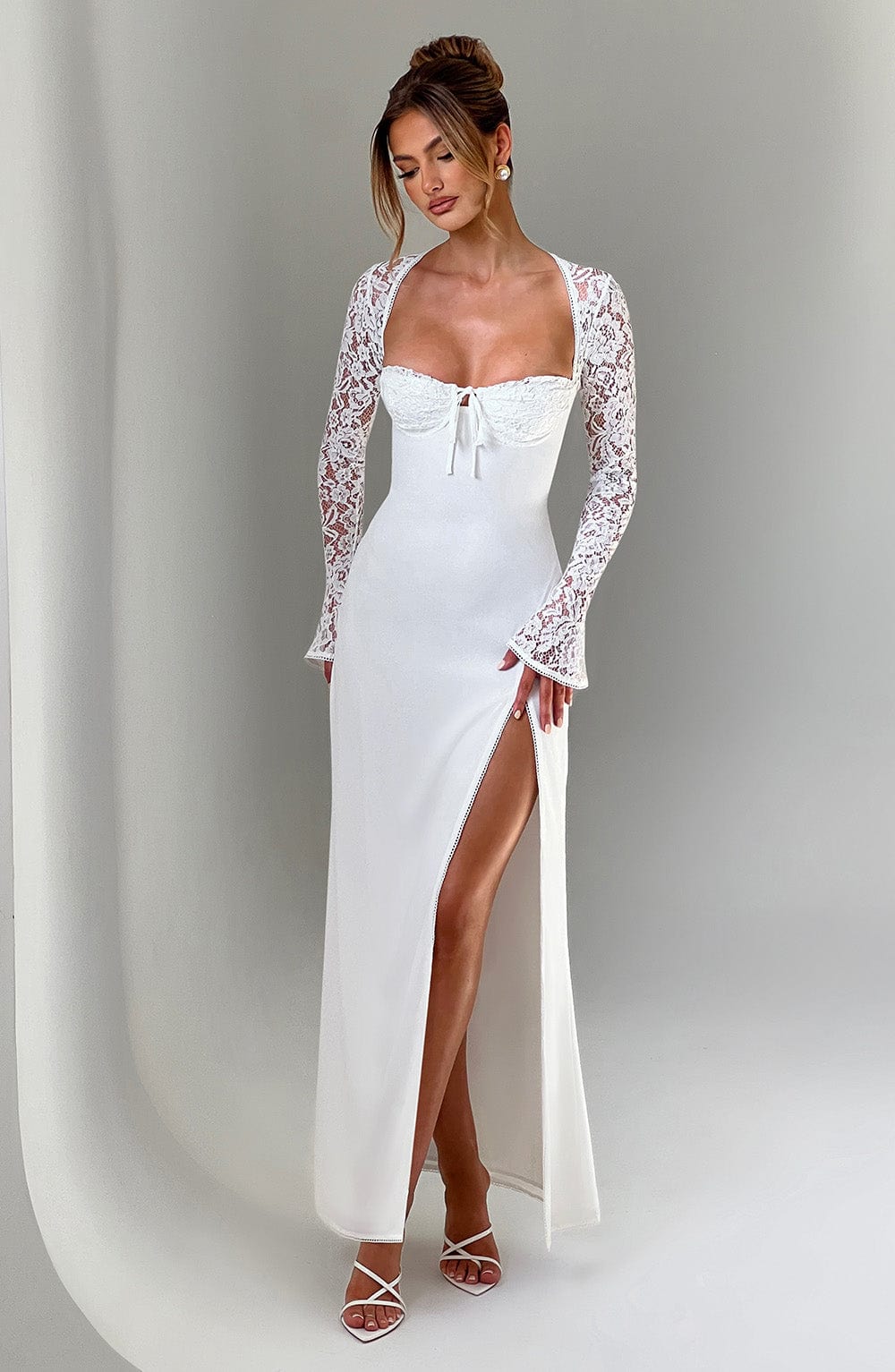 Aria Long Dress Ivory Aurlienne Paris Aria Long Dress Ivory Aurlienne Paris