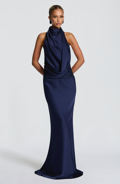 Armelle Robe Longue - Bleu Marine