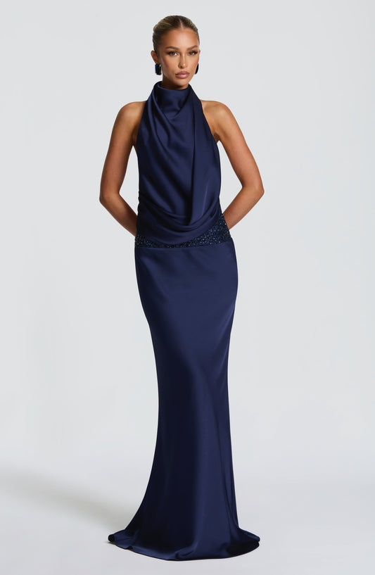Armelle Robe Longue - Bleu Marine