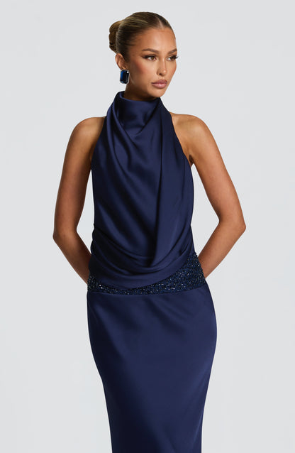 Armelle Robe Longue - Bleu Marine