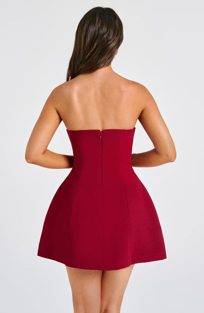 Asha Mini Dress - Wine